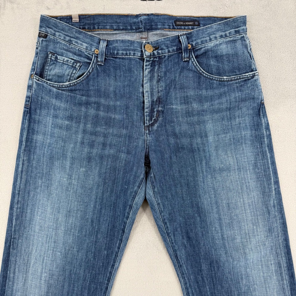 Citizens of Humanity Perfect Straight Leg Jeans Blue Mens Made in USA Size 38 - Picture 10 of 16